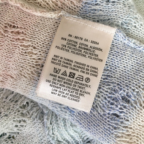 Anthropologie KNITTED & KNOTTED Pastel Ombré Beach Duster Cardigan Medium Petite - Picture 13 of 14